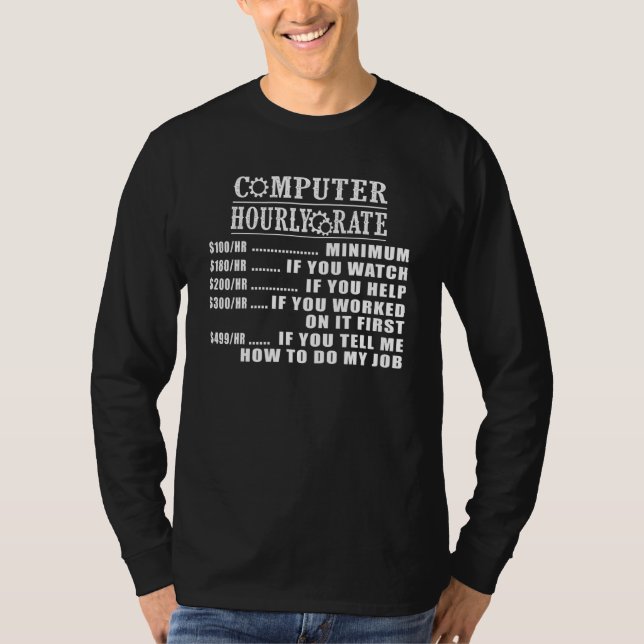 Camiseta Trabalho de Suporte Técnico de Reparo de Computado (Frente)