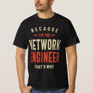 Camiseta Trabalho de Trabalho de Engenheiro de Rede Trabalh
