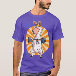 Camiseta Trabalho de Treinamento Llama Alpaca Gym