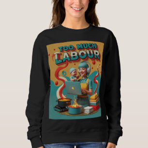 Camiseta Trabalho Demasiado - Arte Satire Retro Feminista H