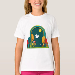 Camiseta Trabalho digital semelhante a decoupage