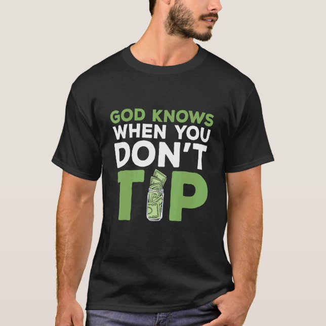 Camiseta Trabalho Do Servidor De Garçonete De Garçom Mens N (Frente)