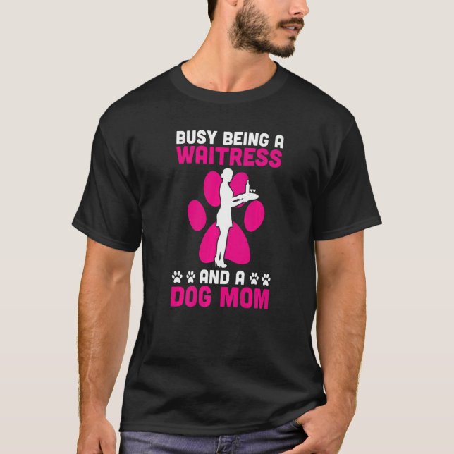 Camiseta Trabalho Do Servidor De Garçonete De Garçom Mens N (Frente)