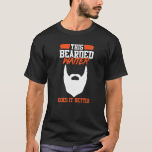 Camiseta Trabalho Do Servidor De Garçonete Mens Waiter Na G