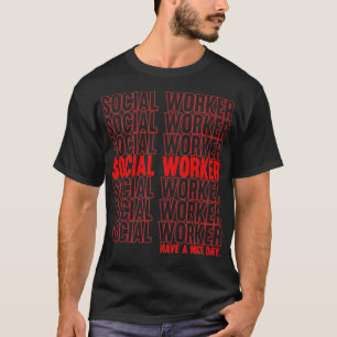 Camiseta Trabalho do Trabalhador Social Graduação MSW Mestr