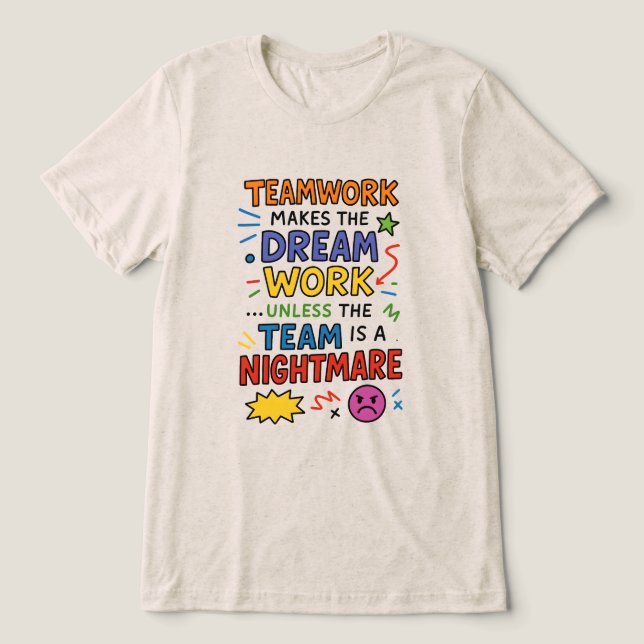 Camiseta Trabalho em equipe (Design frontal)