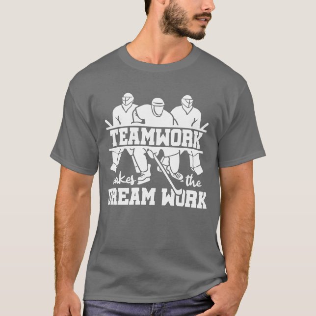Camiseta Trabalho em Equipe Faz o Sonho Funcionar Desportis (Frente)