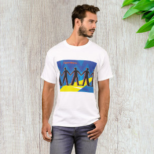 Camiseta Trabalho em Equipe Unidade Pessoas de Mãos Dadas