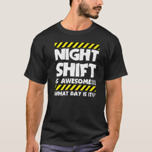 Camiseta Trabalho Engraçado Memória - O turno da noite é fa