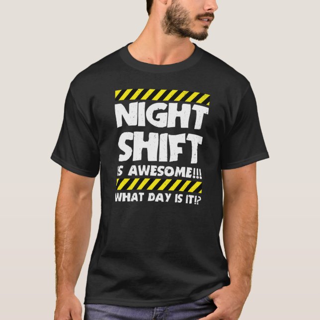 Camiseta Trabalho Engraçado Memória - O turno da noite é fa (Frente)