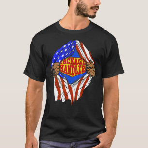 Camiseta Trabalho Herói do Manipulador de Super Pacotes Eng