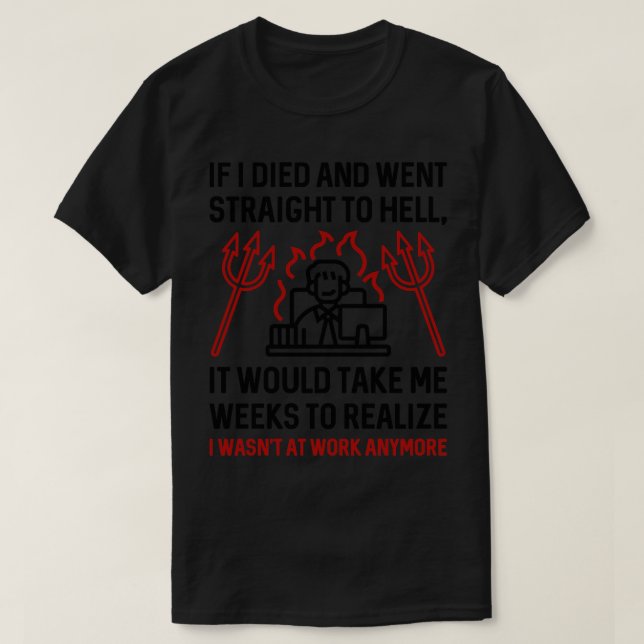 Camiseta Trabalho Inferno (Frente do Design)