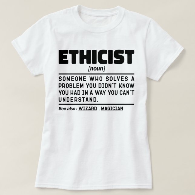 Camiseta Trabalho Legal do Consultor de Ética Profissional (Frente do Design)