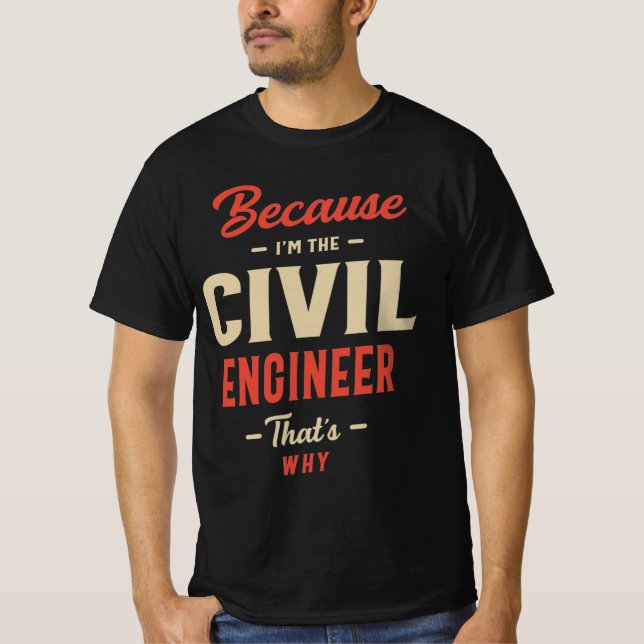 Camiseta Trabalho no Engenheiro Civil Trabalho no Aniversár (Frente)