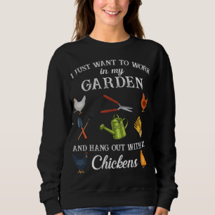 Camiseta Trabalho no meu jardim com minhas galinhas engraça