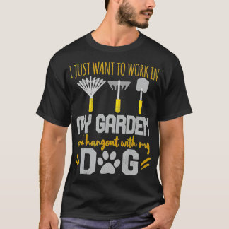 Camiseta Trabalho No Meu Jardim, Prende Meu Cachorro, Cacho