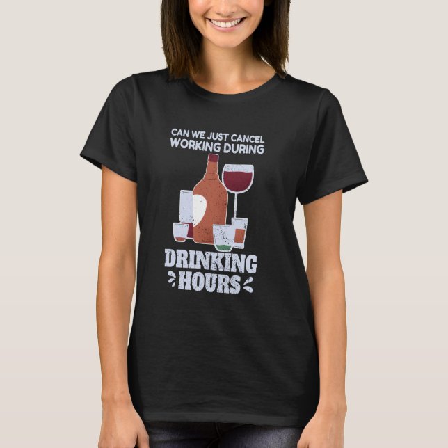 Camiseta Trabalho Ódio Trabalho Trabalho Trabalho Bebendo B (Frente)