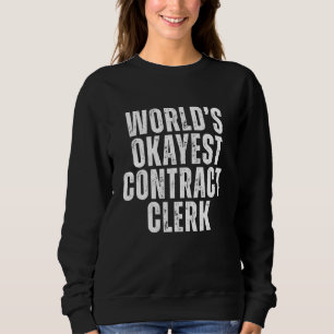 Camiseta Trabalho Sarcástico Engraçado do Clerk Contratado