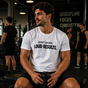 Camiseta Trabalho Silencioso Resultados Altos – Motivação M