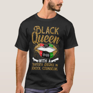 Camiseta Trabalho Social da Rainha Negra MSW com Graduação
