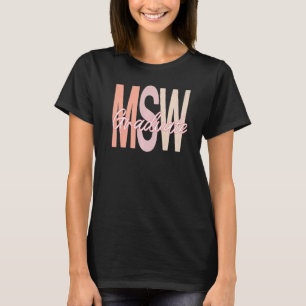 Camiseta Trabalho Social dos mestrados Trabalho Msw Graduaç