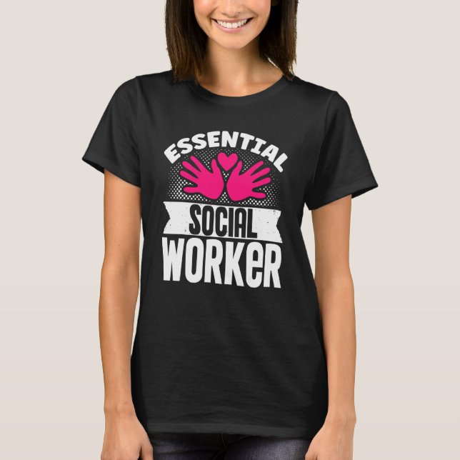 Camiseta Trabalho Social Escolar Mês Mês Mão Social Essenci (Frente)