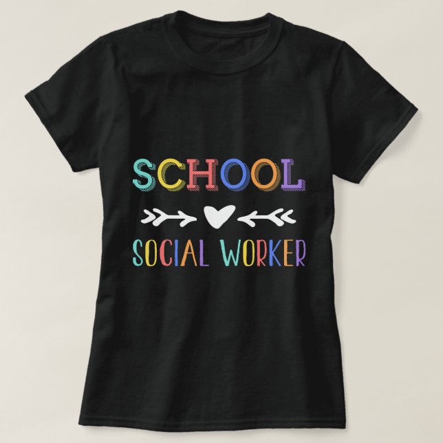 Camiseta Trabalho Social Escolar Valores da Tripulação do T (Frente do Design)
