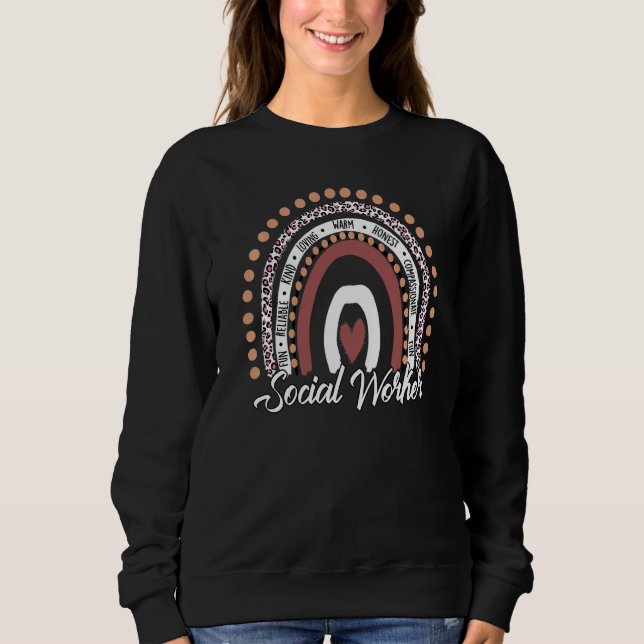 Camiseta Trabalho Social Leopardo Arco-Íris Adoro Arco-Íris (Frente)