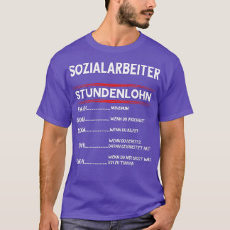 Camiseta Trabalho Social Salário Horário do Trabalhador Soc