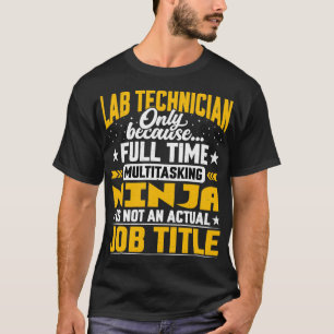 Camiseta Trabalho Técnico Laboratório Título Funny Lab Tecn
