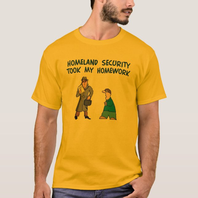 Camiseta Trabalhos de casa da segurança interna (Frente)