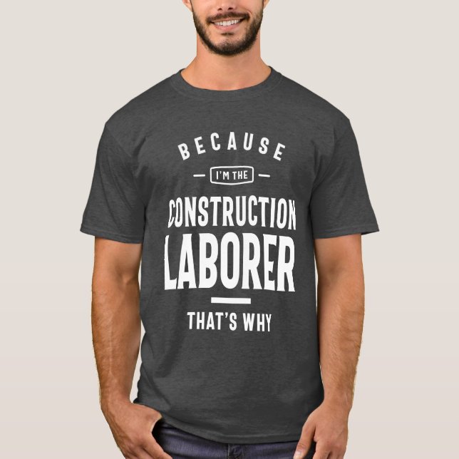 Camiseta Trabalhos de Construção Trabalho Ocupação Aniversá (Frente)