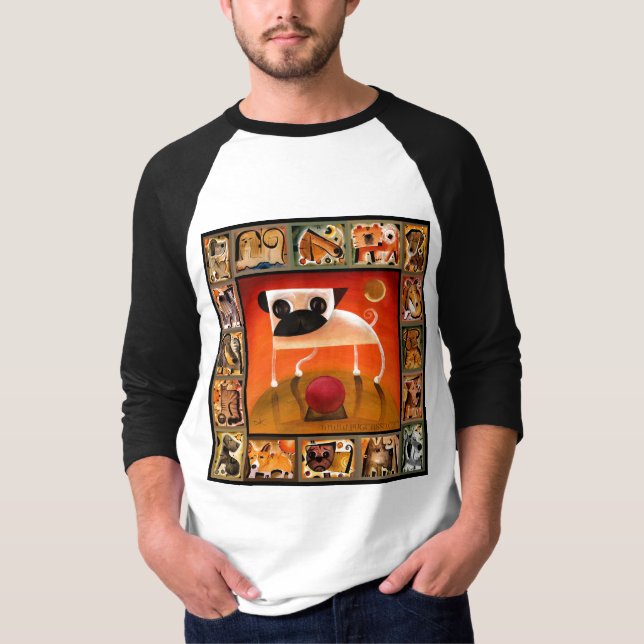 Camiseta Trabalhos de Pugcasso - Pug 1 (Frente)