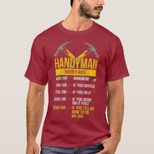 Camiseta Trabalhos esquisitos com taxa horária Engraçado