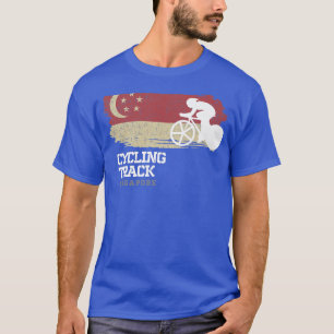 Camiseta Traçado Ciclo de Curso Rodoviário Cingapura