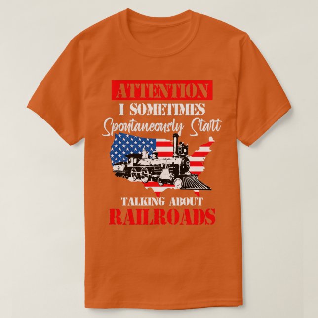 Camiseta Traçado Do Condutor Do Comboio Falando Espontaneam (Frente do Design)