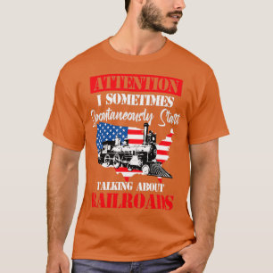 Camiseta Traçado Do Condutor Do Comboio Falando Espontaneam