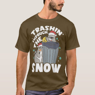 Camiseta Traçando Através Do gambá Da Corrente De Lixo Da N