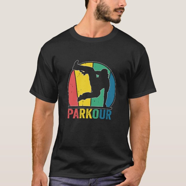 Camiseta Traceur Retro de Treinamento em Execução Livre de  (Frente)
