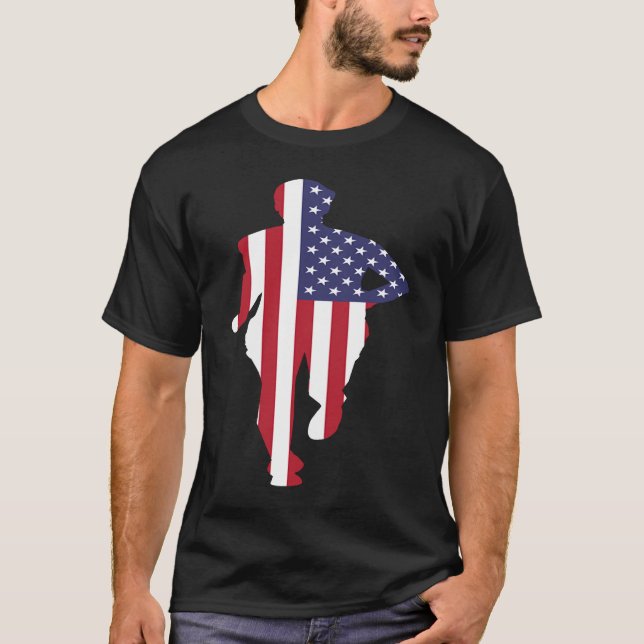 Camiseta Track e Field US Runner USA Patriotic Sprinter (Frente)