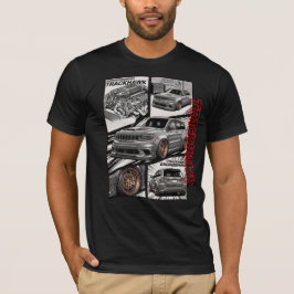 Camiseta Trackhawk Supercharged V8 JDM Painel de Mangá