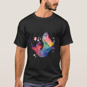 Camiseta Traço Colorido de Lontra Marítima