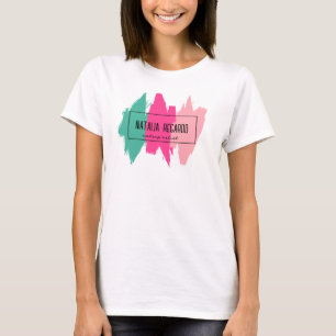 Camiseta Traço Colorido Moderno do Pincel