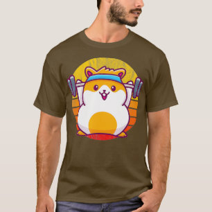 Camiseta Traço De Hamster De Giro Retro Correto Distante
