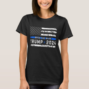 Camiseta Traço Desapontado De 2024 Para Trás Azul Americano