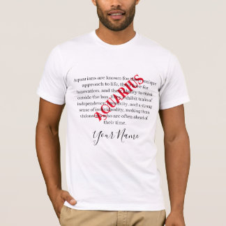 Camiseta Traços Aquários e Sinal Zodiac