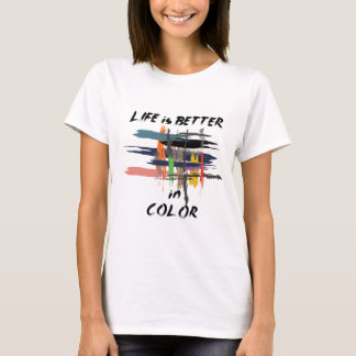 Camiseta "Traços Coloridos da Vida"