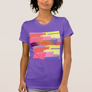 Camiseta Traços Coloridos Vibrantes com Pincel W/Sun