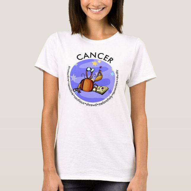 Camiseta Traços de caranguejo de Cancer personalizável Zodi (Frente)