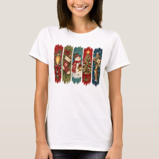 CAMISETA TRAÇOS DE PINCEL NATAL FERIADO COLORIDO BONITO